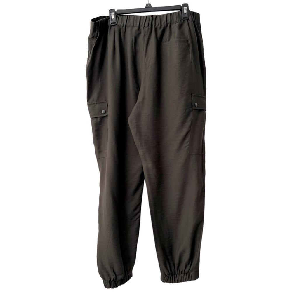 Mint Velvet Khaki Utility Jogger Trousers In Panama Women Size 14 Long - Picture 3 of 14